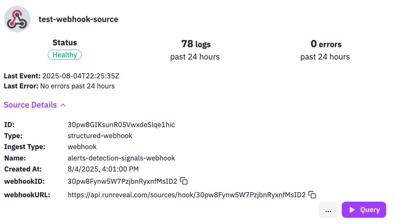 Step 1: Create Webhook Source