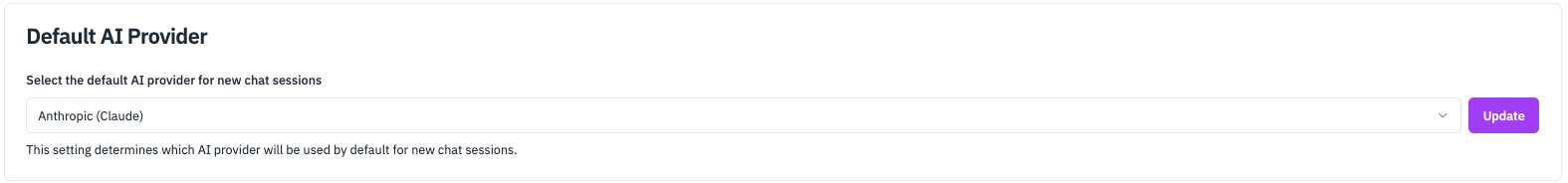 LLM dropdown