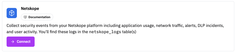 Netskope source tile